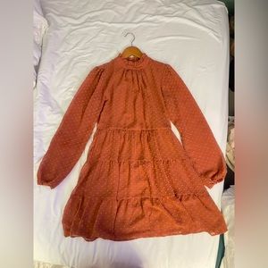 Orange long sleeve dress